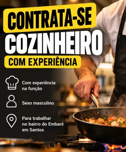 Contrata-se Cozinheiro