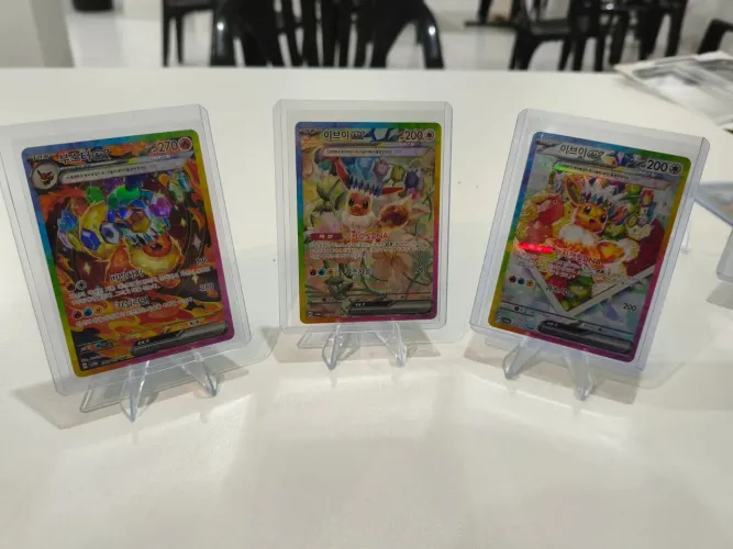 Set completo evoluções prismáticas koreano pokémon cartas
