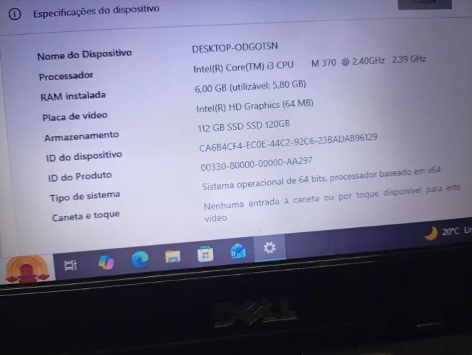 Notebook Dell m4030,6gb ram, SSD 120, placa de video,tela 14