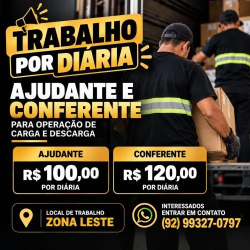 Diária de Conferente e Ajudante de carga e descarga