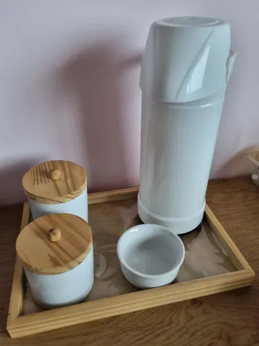 Kit higiene bebê em porcelana 