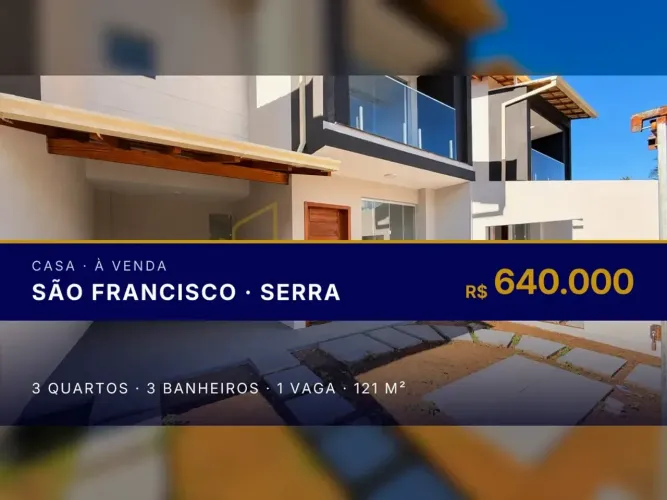 Charmosa Casa Duplex em São Francisco, Com 3 Quartos e Sala Ampla!