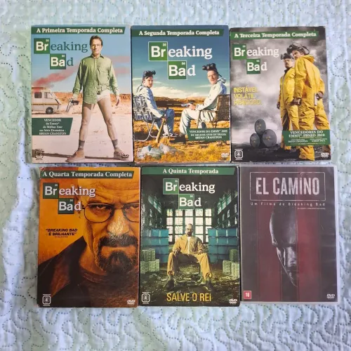 Breaking Bad em DVD - 1, 2, 3, 4 e 5 temporada + Filme = 55 reais (ler descrição)