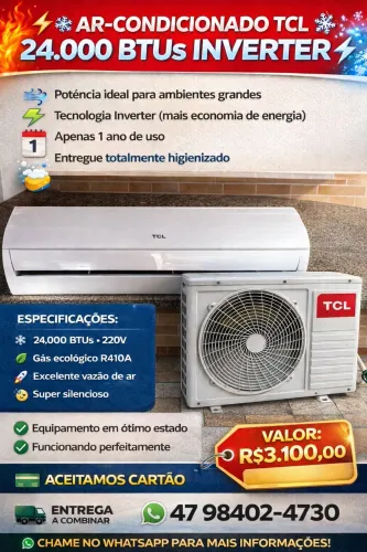 Ar condicionado TCL 24.000 Btus Inverter 