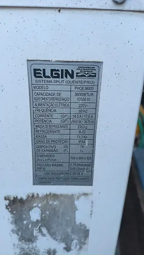 Ar condicionado piso teto Elgin 36000 BTUs quente e frio