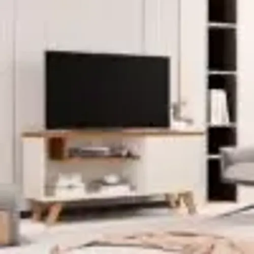 Bancada Fortaleza P/TV até 42? Off White/Cedro MDP tt43 S 
