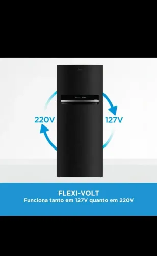 Geladeira frost free dublex 473L inverter cor preto midea