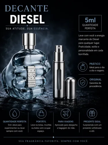 DECANTE 5 ML PERFUME ORIGINAL DIESEL ONLY THE BRAVE