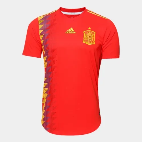 Camisa Adidas Espanha I 2017-2018 Torcedor CX5355