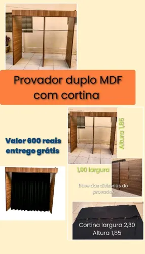 Provador duplo mdf 500 reais 