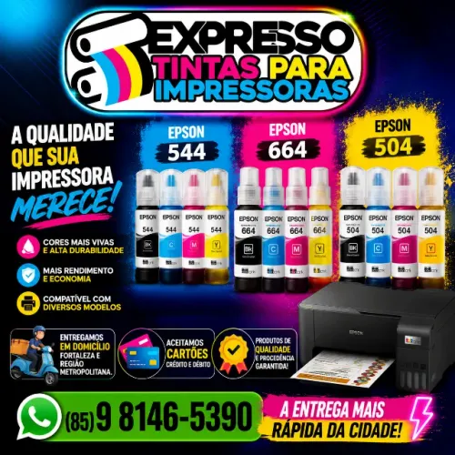 Tinta De Impressoras Epson Pronta Entrega. Fazemos Entregas. Aceitamos Cartões.