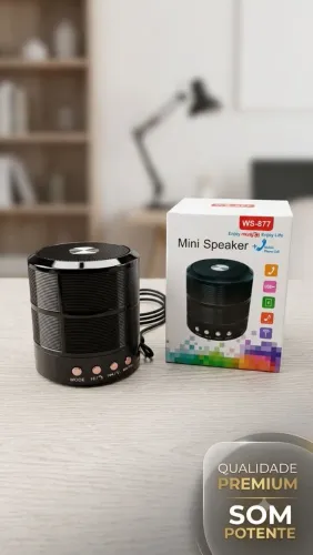? 1. Mini Caixa de Som Bluetooth WS-877