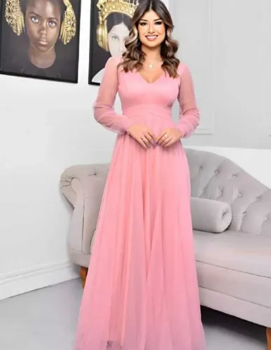 Vestido de festa tule cristal
