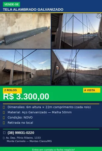 TELA GALVANIZADA PARA ALAMBRADO 
