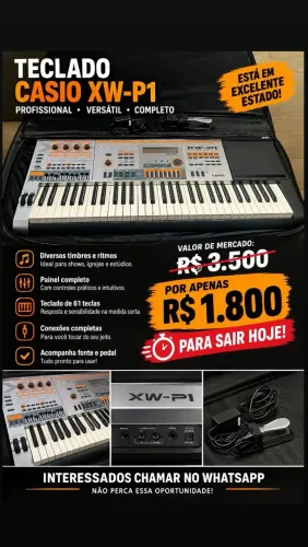 TECLADO CASIO XW-P1 - PROFISSIONAL E VERSÁTIL