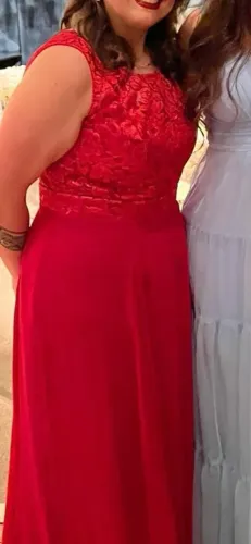 Vestido De Festa Longo. Vermelho. Tamanho 44. Usado 2 Vezes