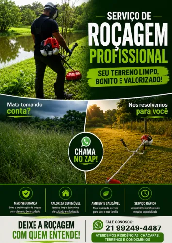 Manutenção de jardins e gramados poda de mato alto