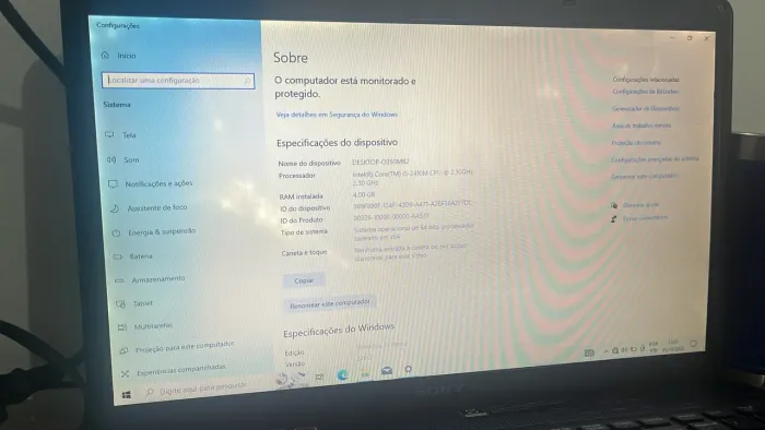 Notebook vaio sony