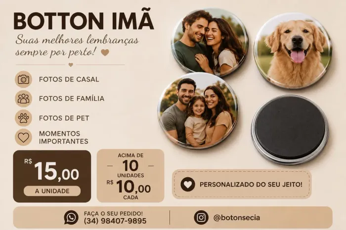 Botton Ímã Personalizado