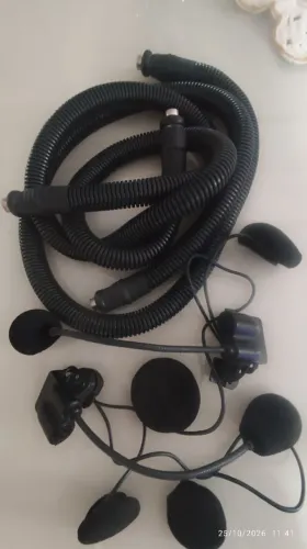 Par Cabo Intercomunicador J&M Áudio 7 pinos Piloto e Garupa