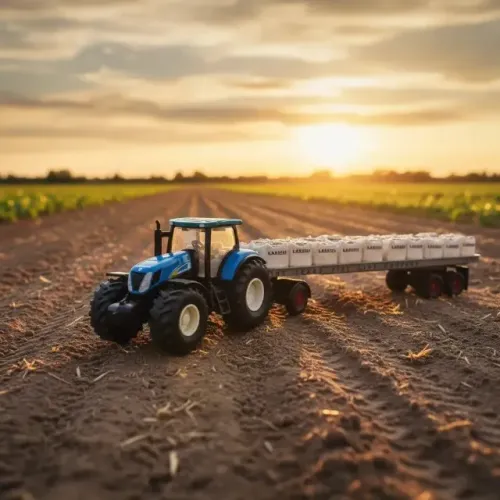 Miniatura trator agricola com implemento