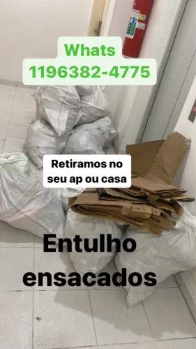 Entulho, retiramos no seu apartamento ou casa