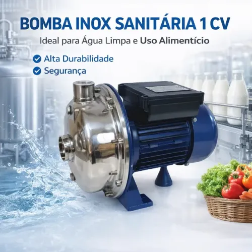 BOMBA INOX SANITÁRIA - 1 CV