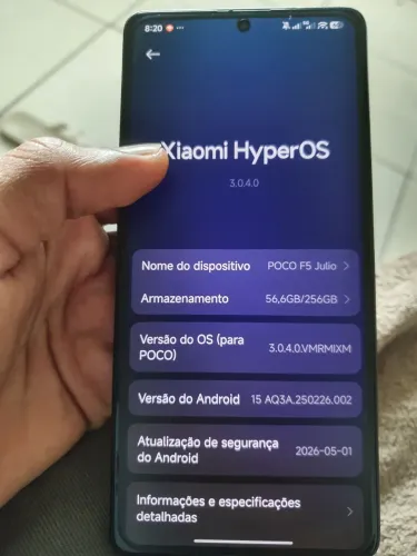 Xioame Poco f5<br>3 câmeras celular liso roda tudo