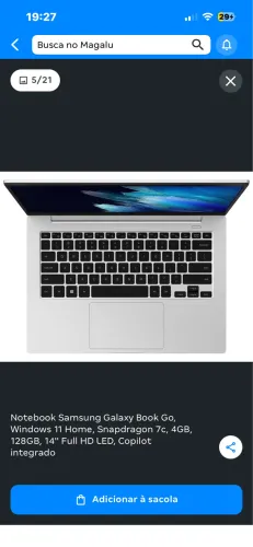 Notebook 3 meses de uso