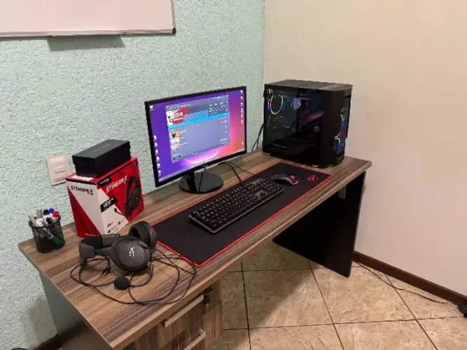 PC Gamer Completo RTX 2060 6GB + Ryzen 5 + 16GB + 1,5TB + Monitor Curvo 24