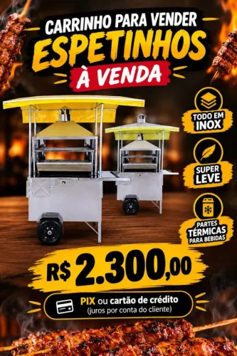 Vende-se carrinho pra espetinho