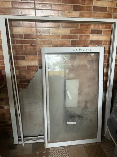 Janela de alumínio branco 2 folhas