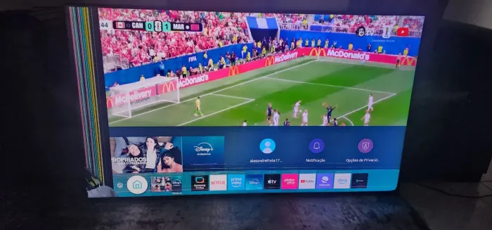 Tv Samsung qled 55 4k defeito