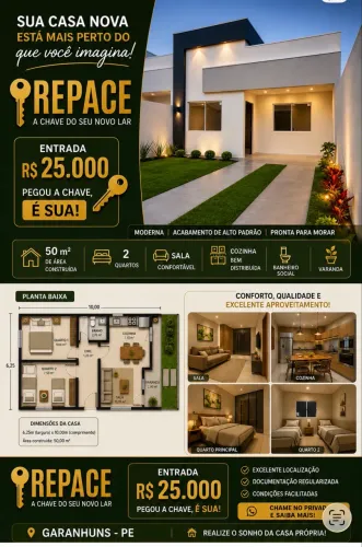 Casa a venda com entrada $25 mil