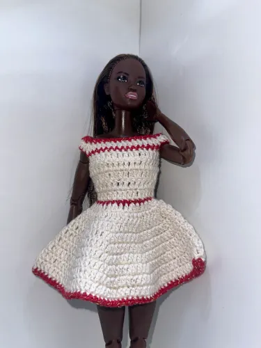 Vestido branco para Barbie