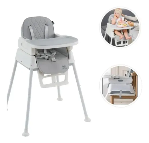 Cadeira De Alimentação Infantil 3 Em 1 Harmony Maxi Baby - Cinza