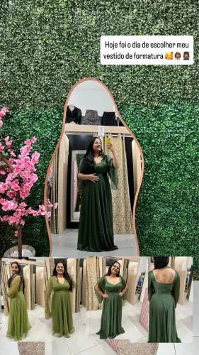 Vestido formatura verde