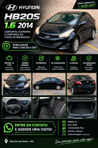 Hyundai HB20S C.plus/c.style 1.6 Flex 16V Mec.4p 2014