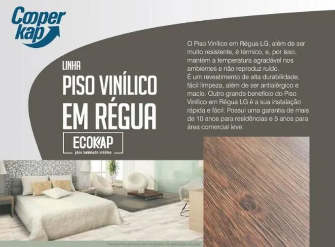 Piso Vinílico em Régua EcoKap LG Hausys