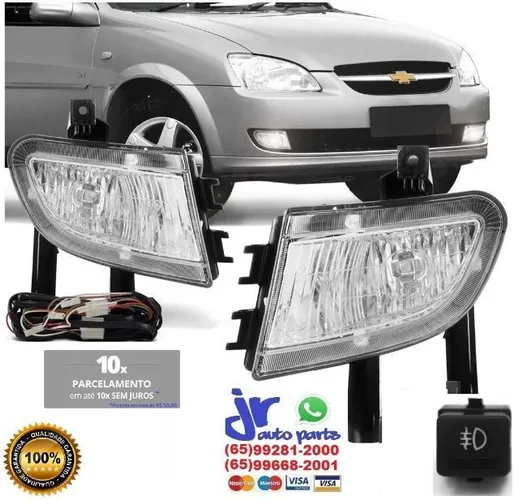 Kit Farol de Milha Classic 10 11 12 13 14 15 16 Auxiliar Neblina