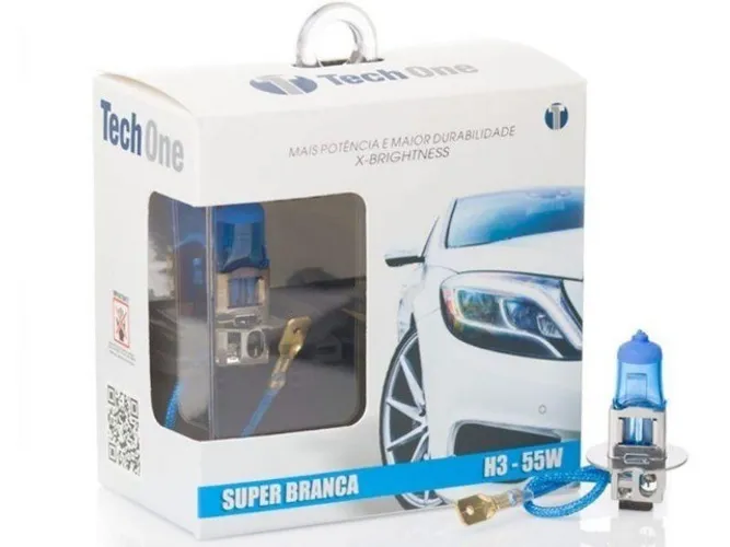SB H3 - Par Lampada Super Branca H3 8500k Tipo Xenon 12v 55w
