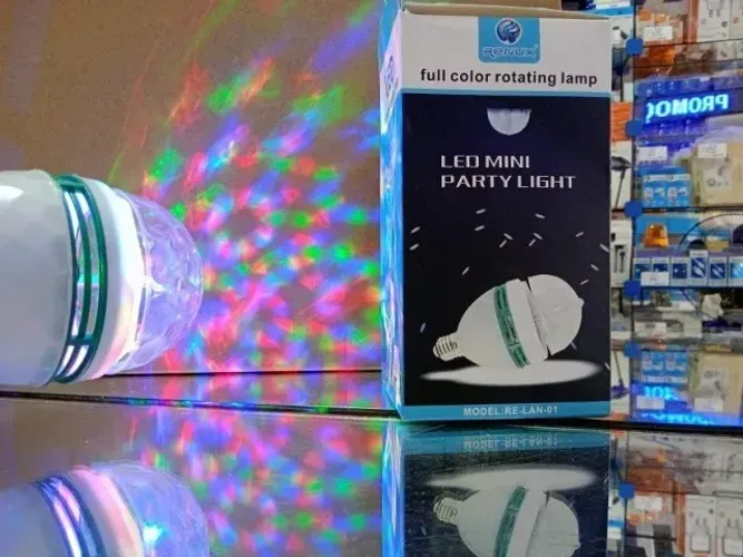 Lâmpada Giratória colorida globo de luz de festa promoção atacado