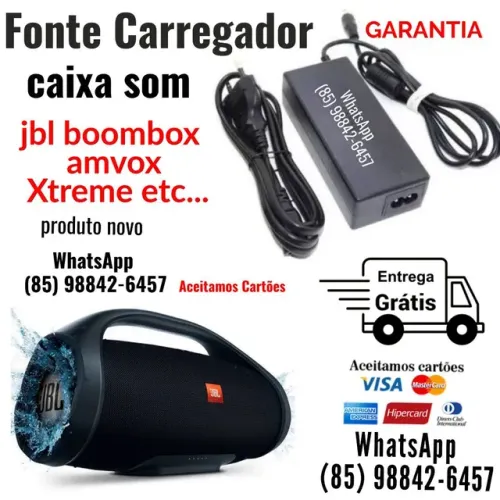 Promoção! Fonte e carregador para boombox 1 e 2 Xtreme amvox mondial etc.