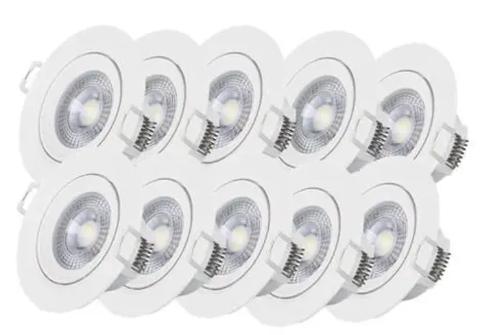 Kit 10 Spot LED 5w Quadrado ou Redondo 