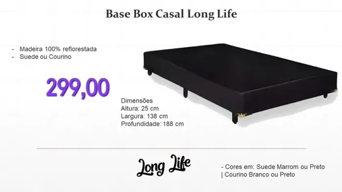 Base Box Casal Long Life- ENTREGA HOJEEE!!