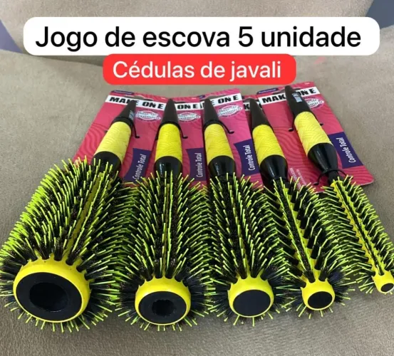 Jogo de Escova 5 Unidades com Cédulas de Javali - Novo