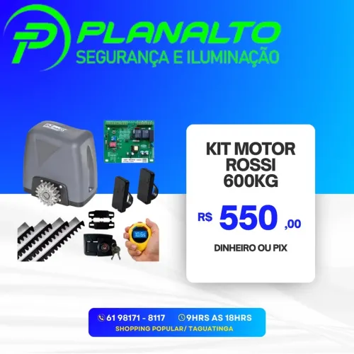 Kit Completo motor Rossi 220v + Cremalheira 2 ano de garantia 