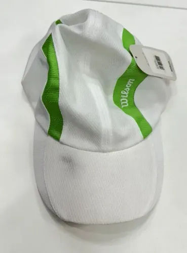 Boné Wilson Original Aba de Poliester Branco e Verde Produto Novo