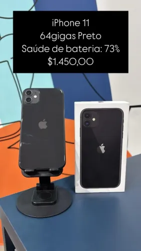 iphone 11/ 64gb/ saude de bateria: 73%/ todo original e com garantia da loja de 3 meses