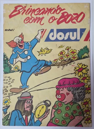 Rara Revista Brincando com o BOZO Supermcado Dosul 1986 Lei Sarney